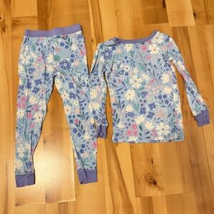 Little Sleepies Blue Floral Long-Sleeve Bamboo Pajama Set
